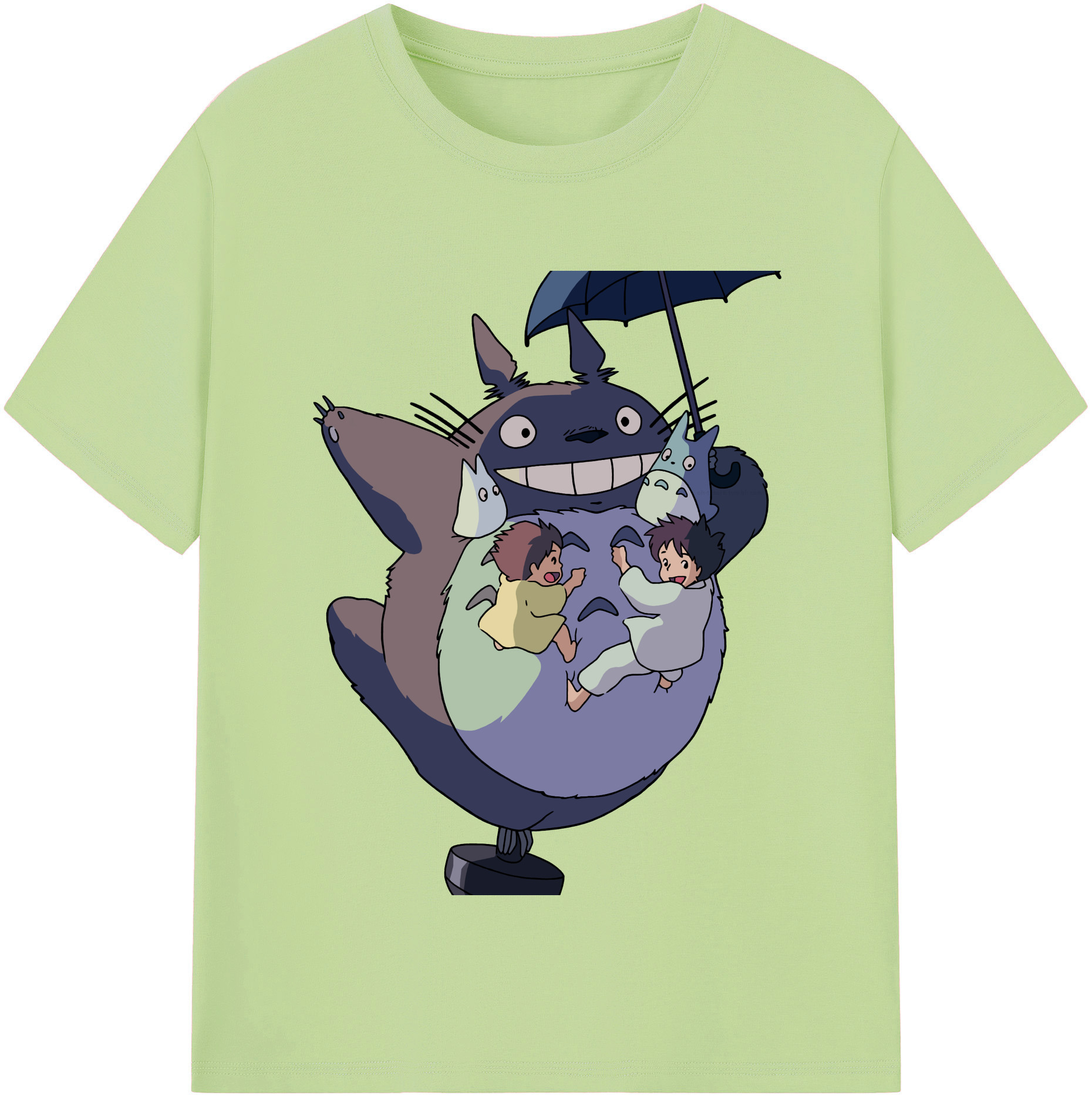 （画像用） となりのトトロ 草壁メイ 草壁サツキ My Neighbor Totoro Satsuki Kusakabe Mei Kusakabe 綿100％半袖Tシャツ（フロントプリント）